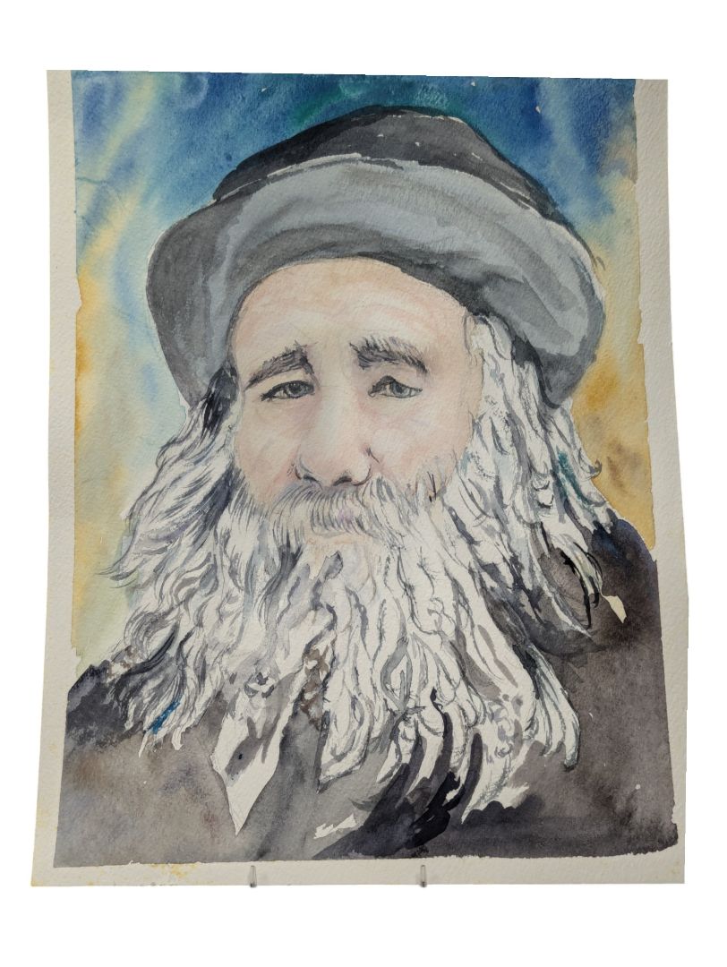 Watercolour Painting of an Old Sailor 9
