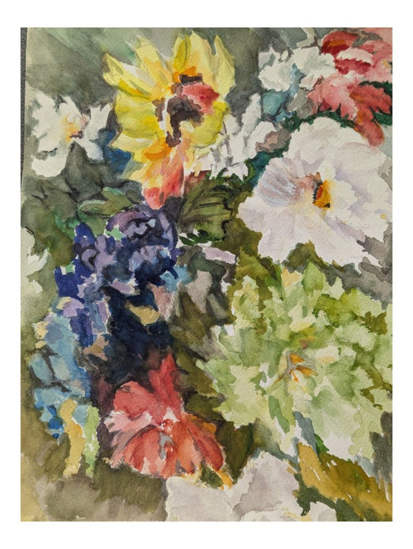 Watercolour Painting of Wildflower Bouquet 9" x 12" (P)