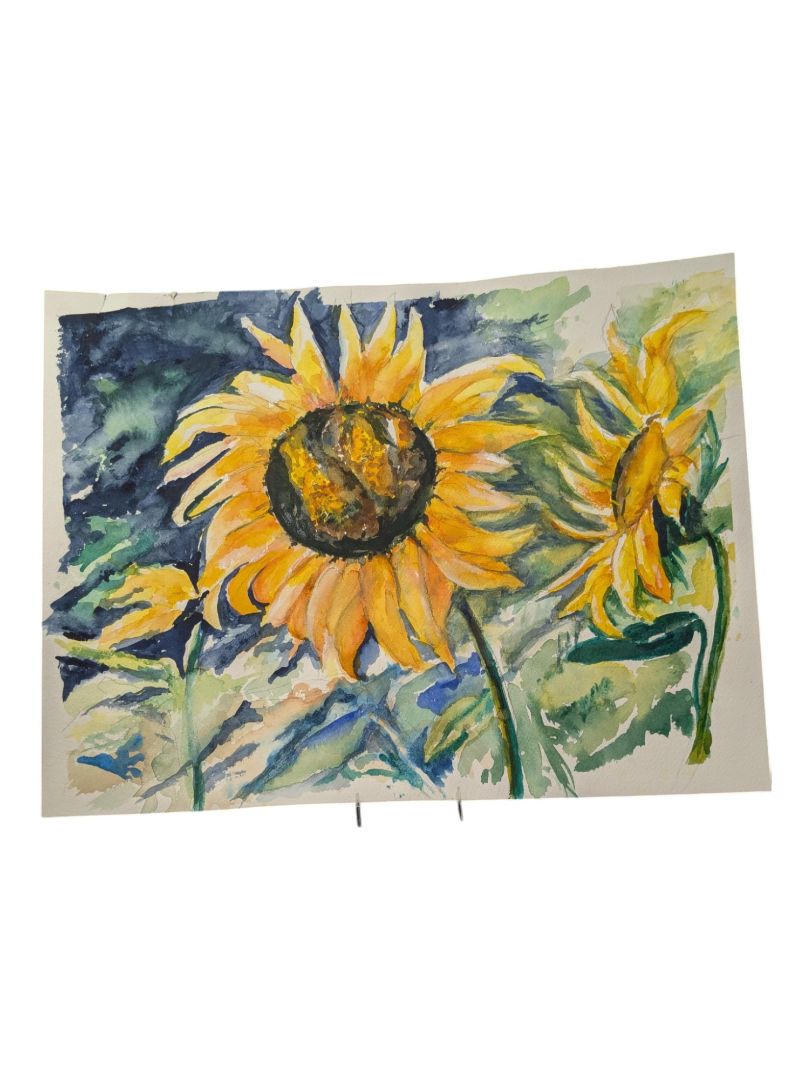 Watercolour Painting of Sunflower Field 12