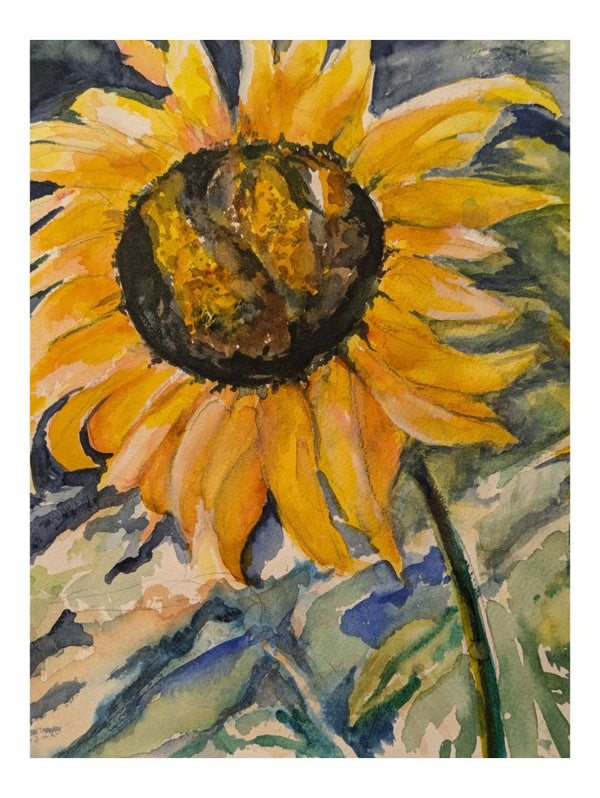 Watercolour Painting of Sunflower Field 12" x 16" (P)