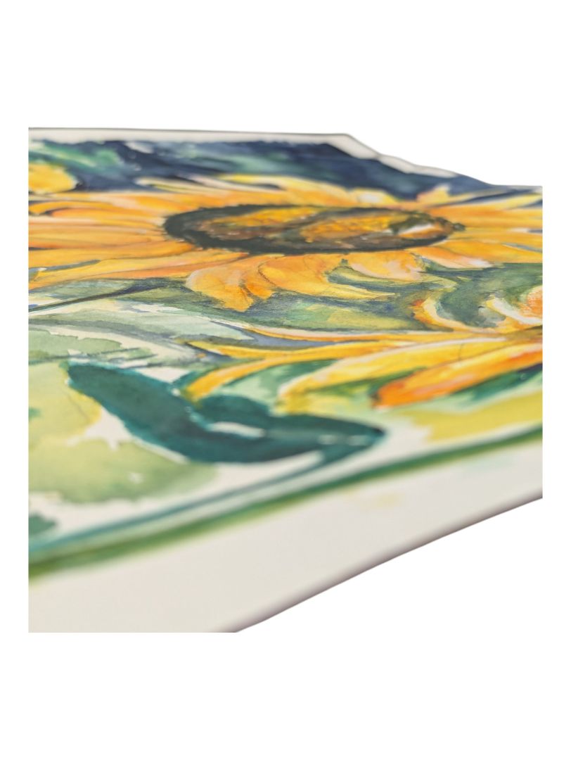 Watercolour Painting of Sunflower Field 12