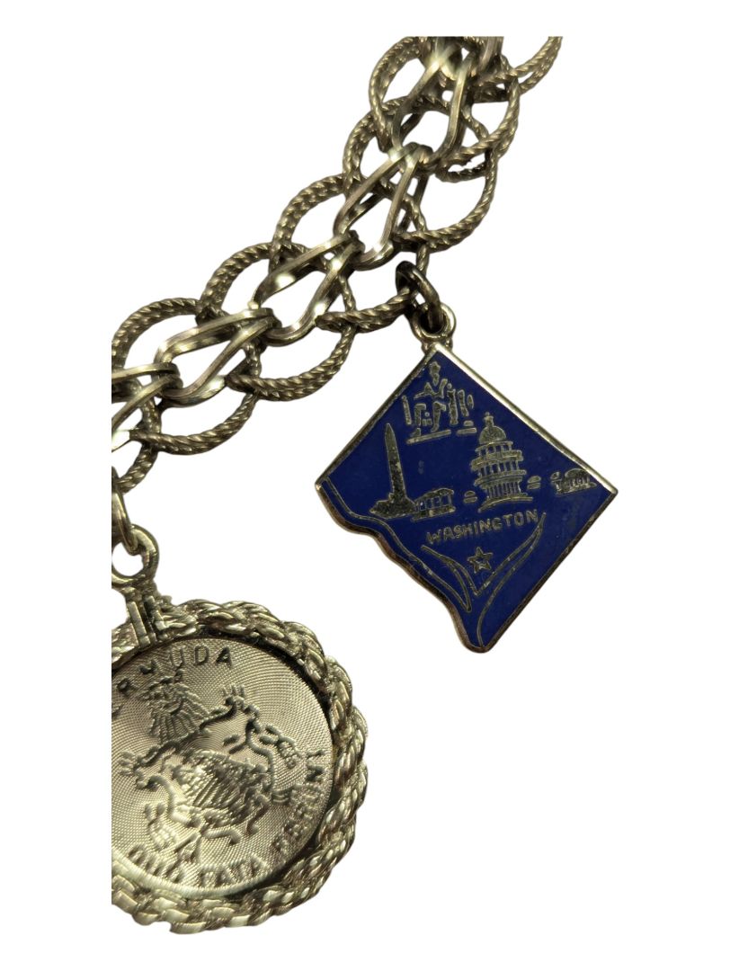 Silver Chain Charm Braclet