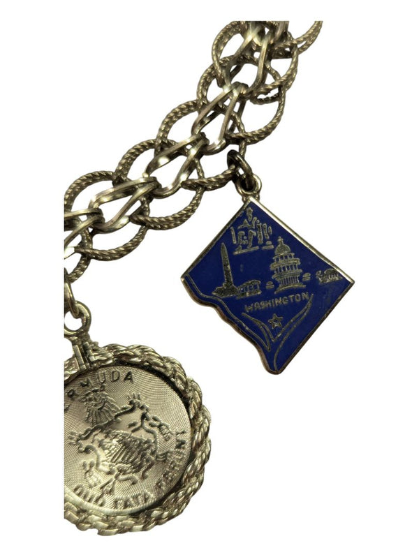 Silver Chain Charm Braclet