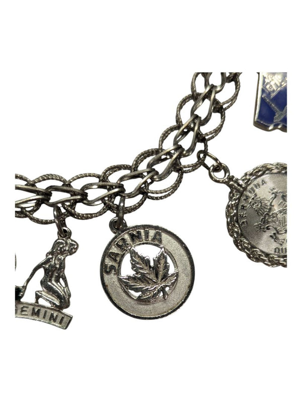 Silver Chain Charm Braclet