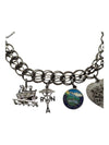 Silver Chain Charm Braclet