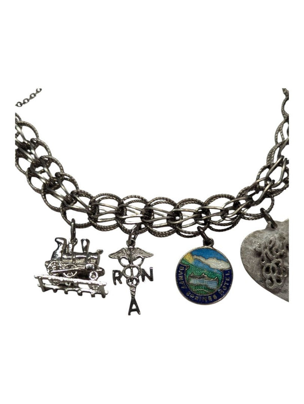 Silver Chain Charm Braclet