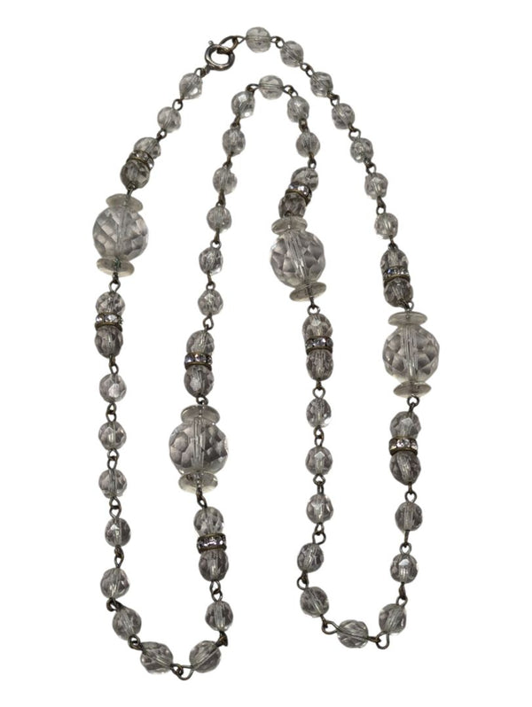 Clear Glass Bead Necklace