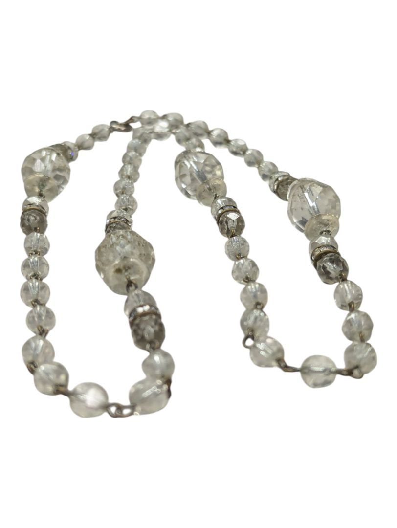 Clear Glass Bead Necklace