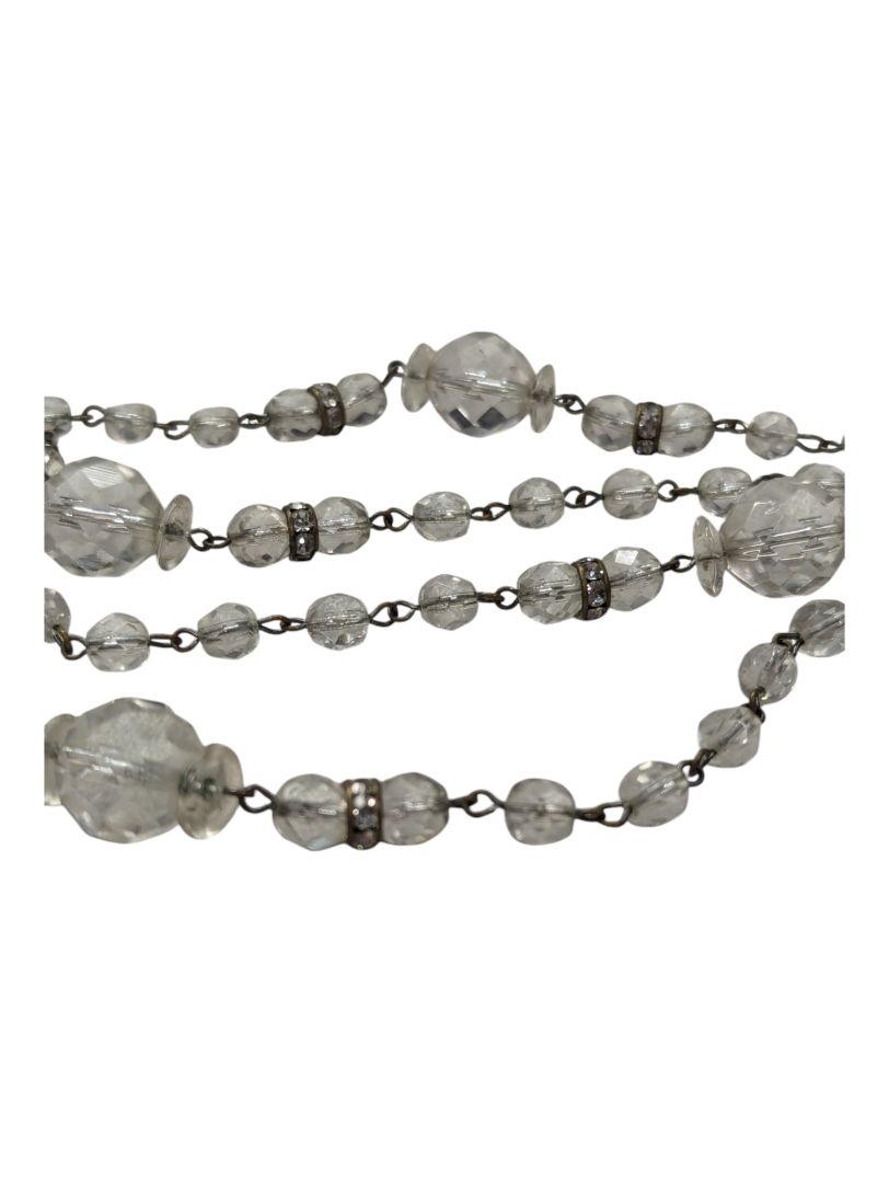Clear Glass Bead Necklace