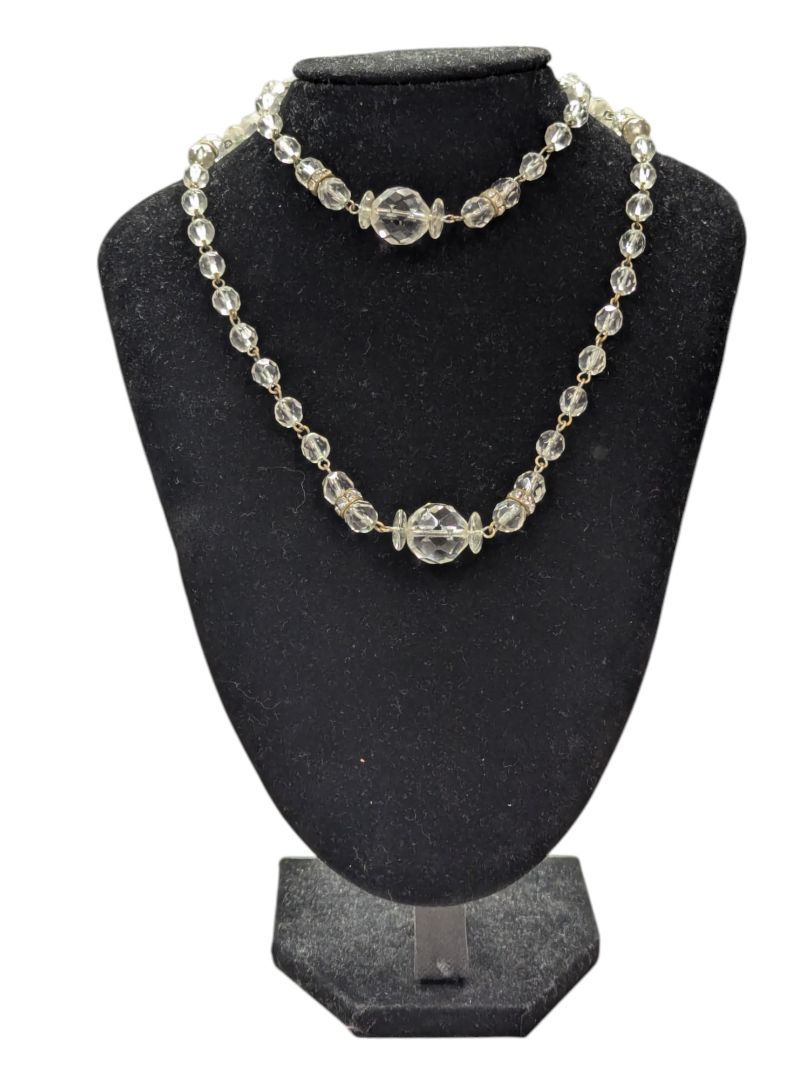 Clear Glass Bead Necklace