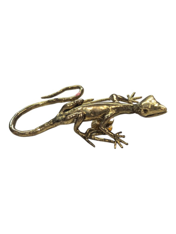 Gold-tone Gecco Brooch