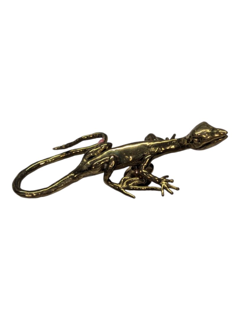 Gold-tone Gecco Brooch