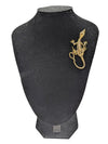 Gold-tone Gecco Brooch