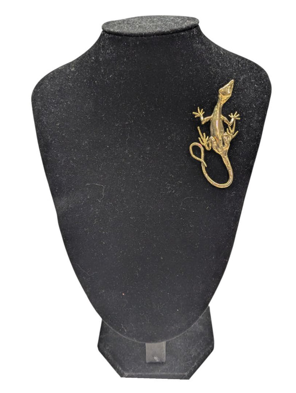 Gold-tone Gecco Brooch