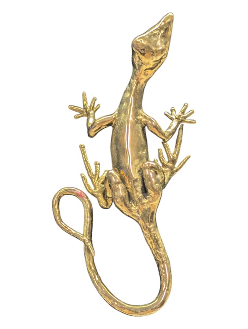 Gold-tone Gecco Brooch