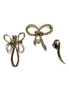 Set of 3 Gold-tone Brooches