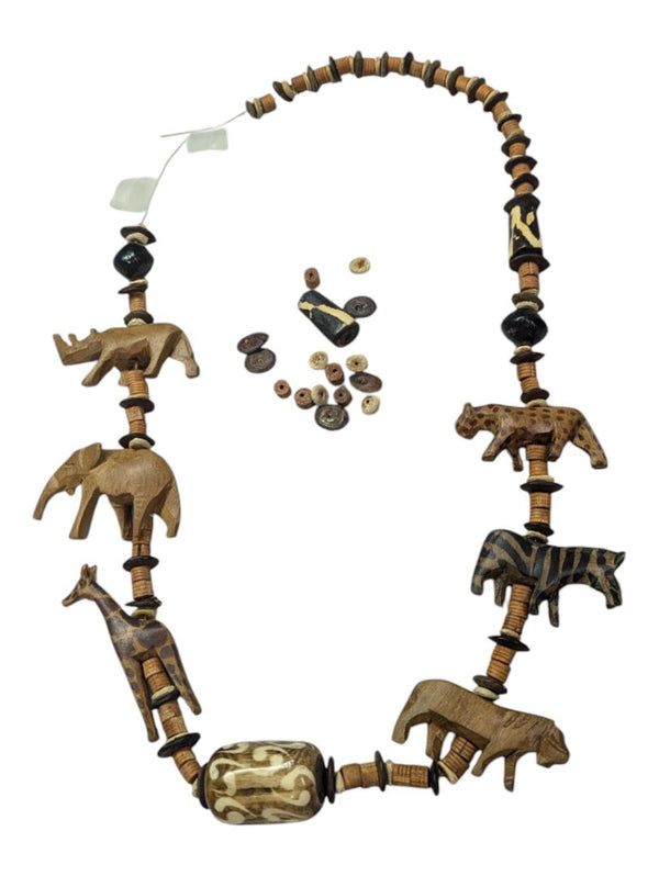 Wooden Safari Bead Necklace