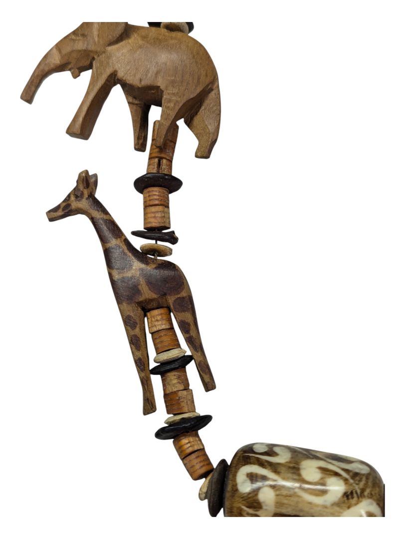Wooden Safari Bead Necklace