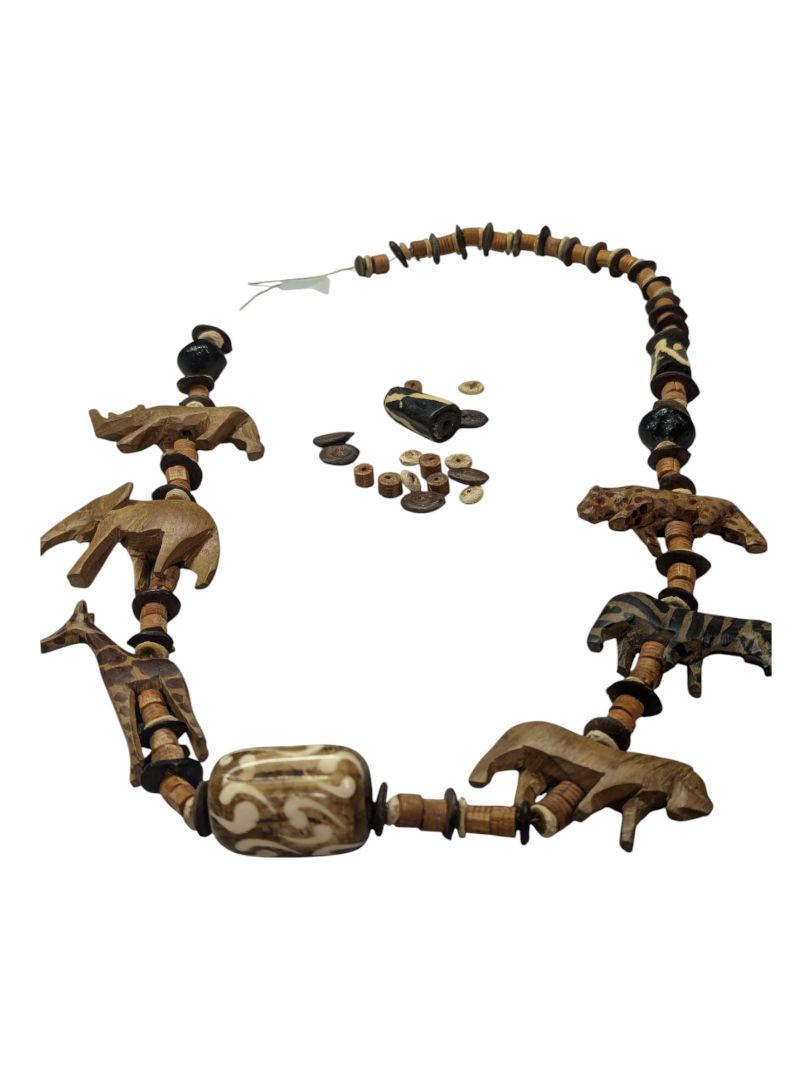 Wooden Safari Bead Necklace