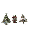 Lot of 3 Christmas Brooches