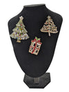 Lot of 3 Christmas Brooches