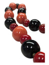 Red, Pink, and Black Acrylic Bead Necklace