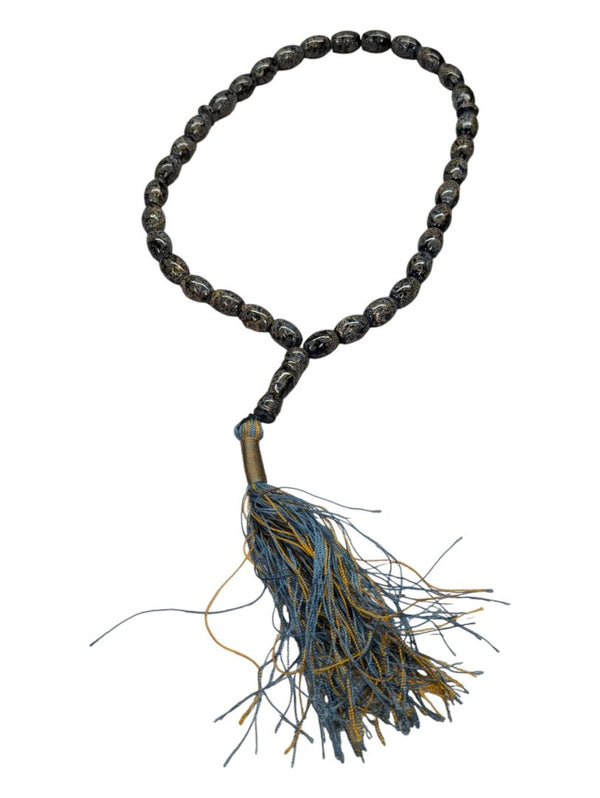 Yellow and Blue Islamic Prayer Beads