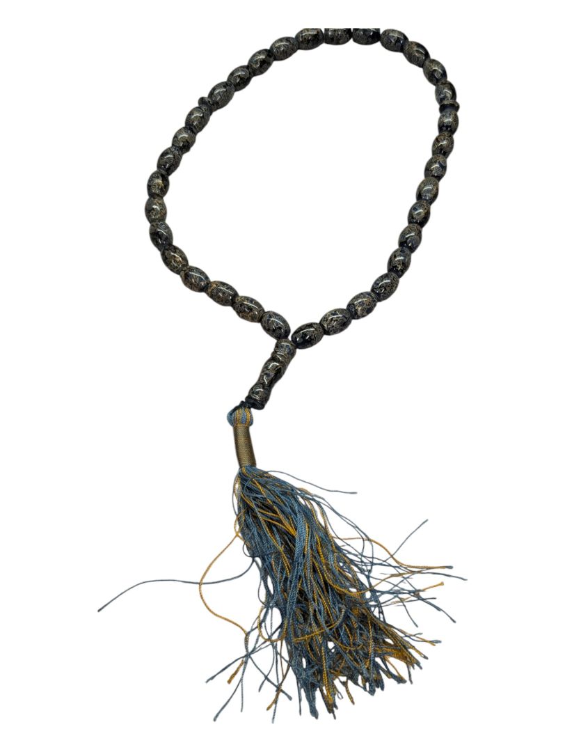 Yellow and Blue Islamic Prayer Beads