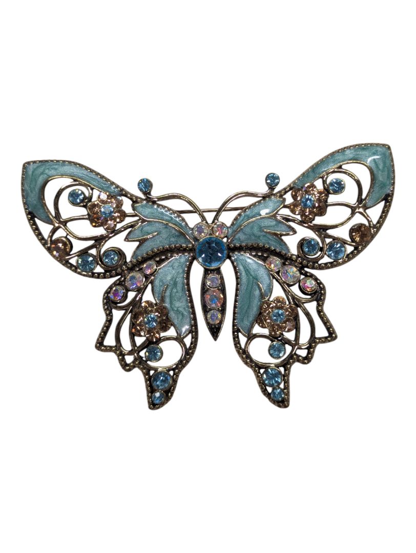 Avon Blue Butterfly Brooch