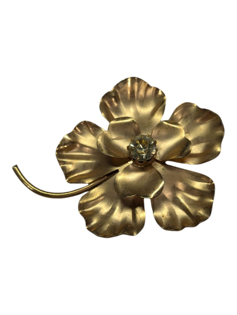 Lot of 4 Gold-toned Brooches