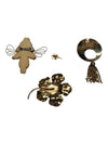 Lot of 4 Gold-toned Brooches