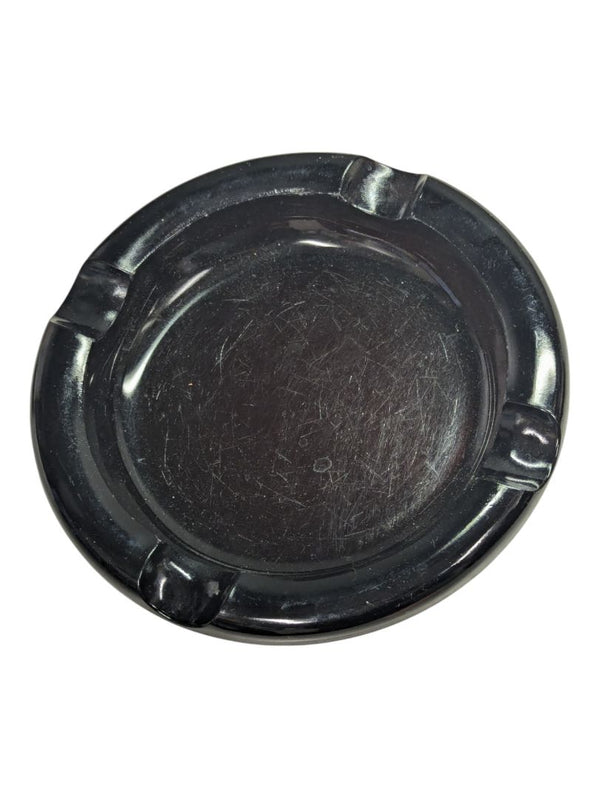 Brown Ceramic Ashtray Stand with Ashtray