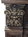 Solid Wood Nightstand with Gold-Tone Detailing