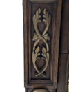 Solid Wood Nightstand with Gold-Tone Detailing