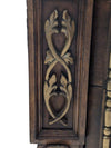 Solid Wood Nightstand with Gold-Tone Detailing