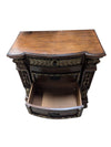 Solid Wood Nightstand with Gold-Tone Detailing