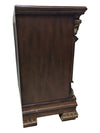 Solid Wood Nightstand with Gold-Tone Detailing