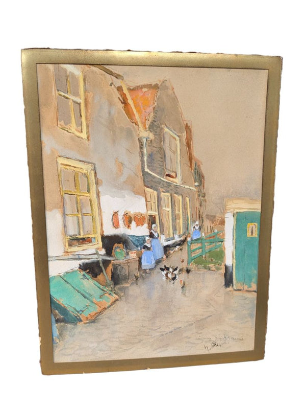 Painting of a Dutch Village 18" x 14" (P)