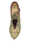 Mini Ceramic Shoe- Cream Shoes with Grapes
