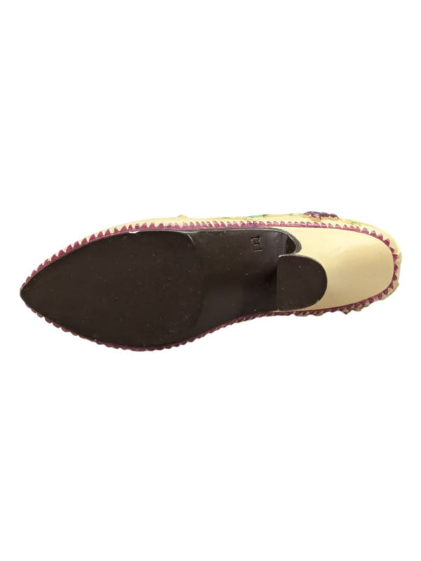 Mini Ceramic Shoe- Cream Shoes with Grapes