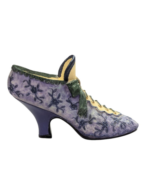 Mini Ceramic Shoe- Purple with Laces