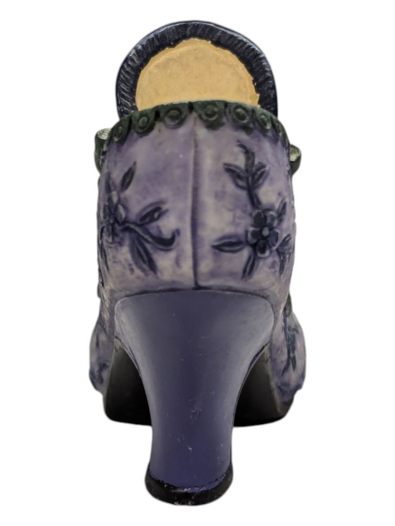Mini Ceramic Shoe- Purple with Laces