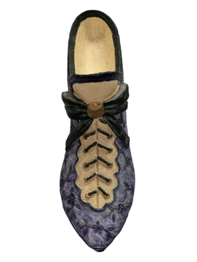 Mini Ceramic Shoe- Purple with Laces