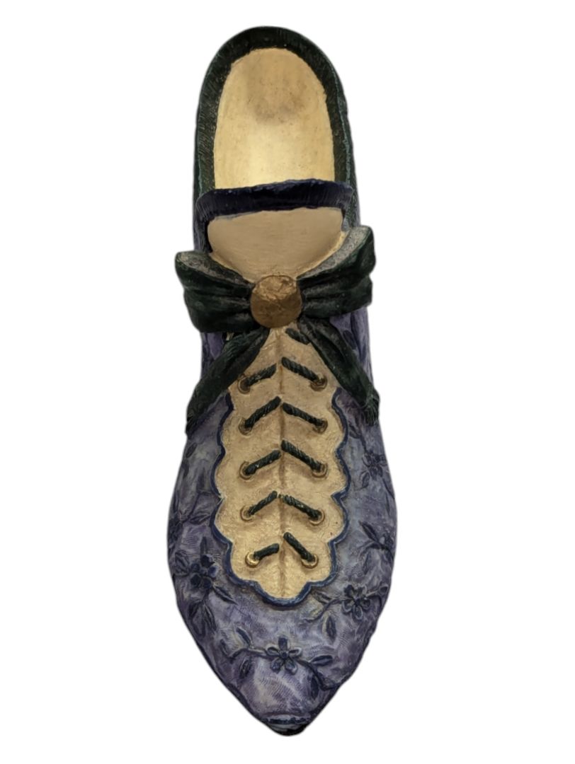 Mini Ceramic Shoe- Purple with Laces