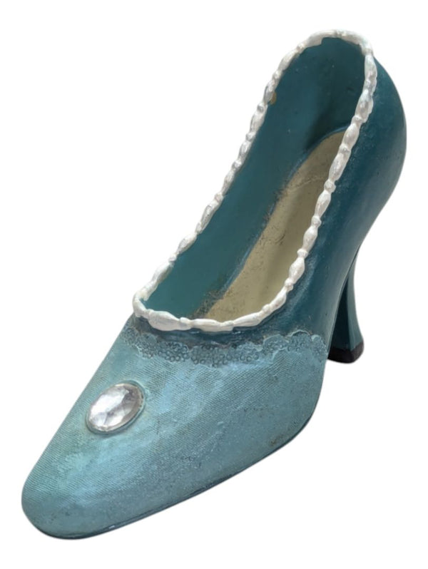 Mini Ceramic Shoe- Blue Cinderalla