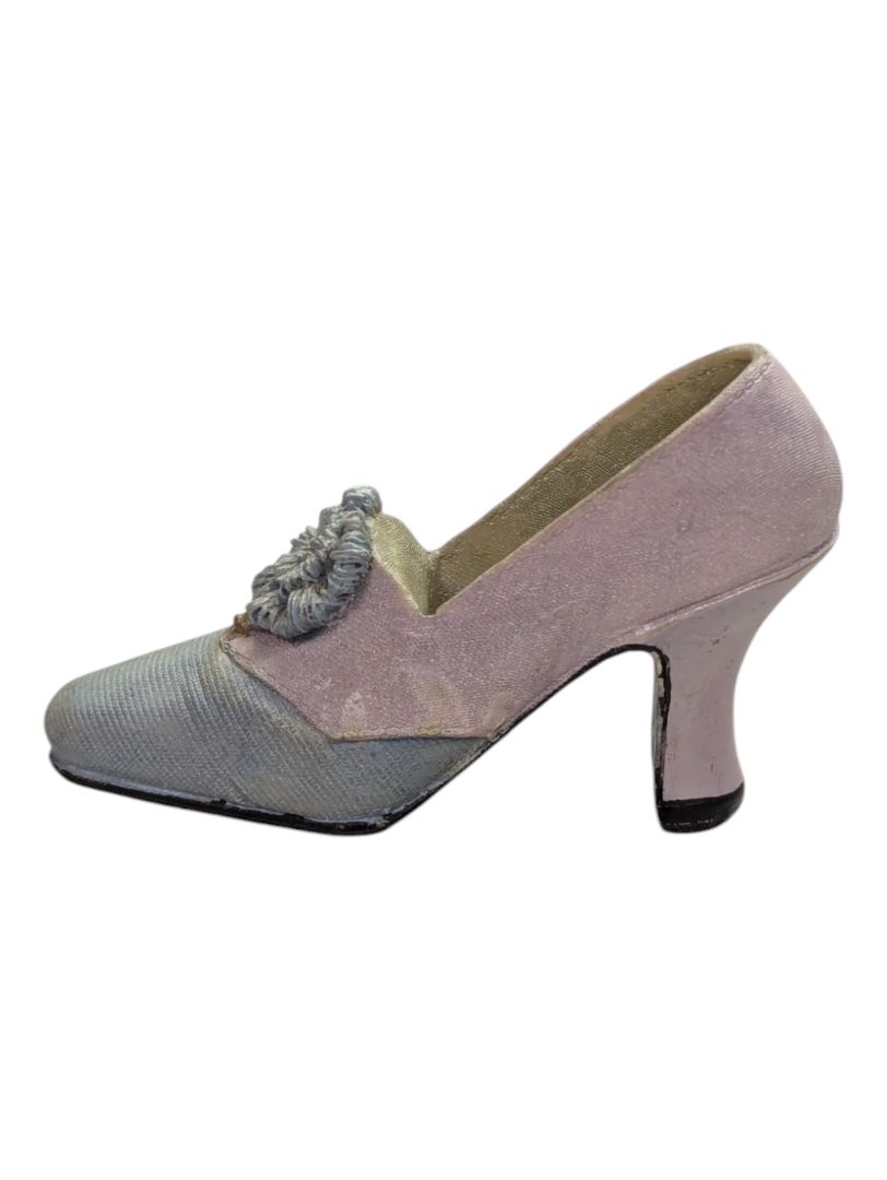 Mini Ceramic Shoe- Purple with Flower