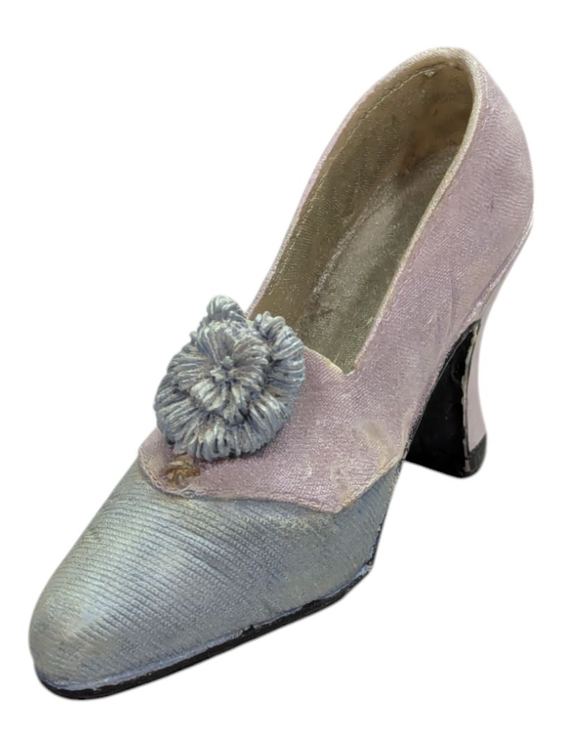 Mini Ceramic Shoe- Purple with Flower