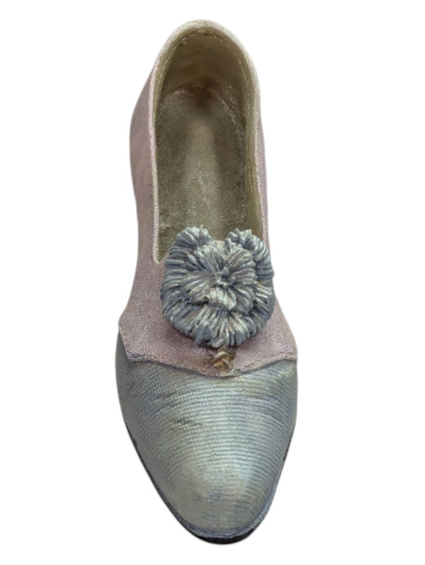 Mini Ceramic Shoe- Purple with Flower