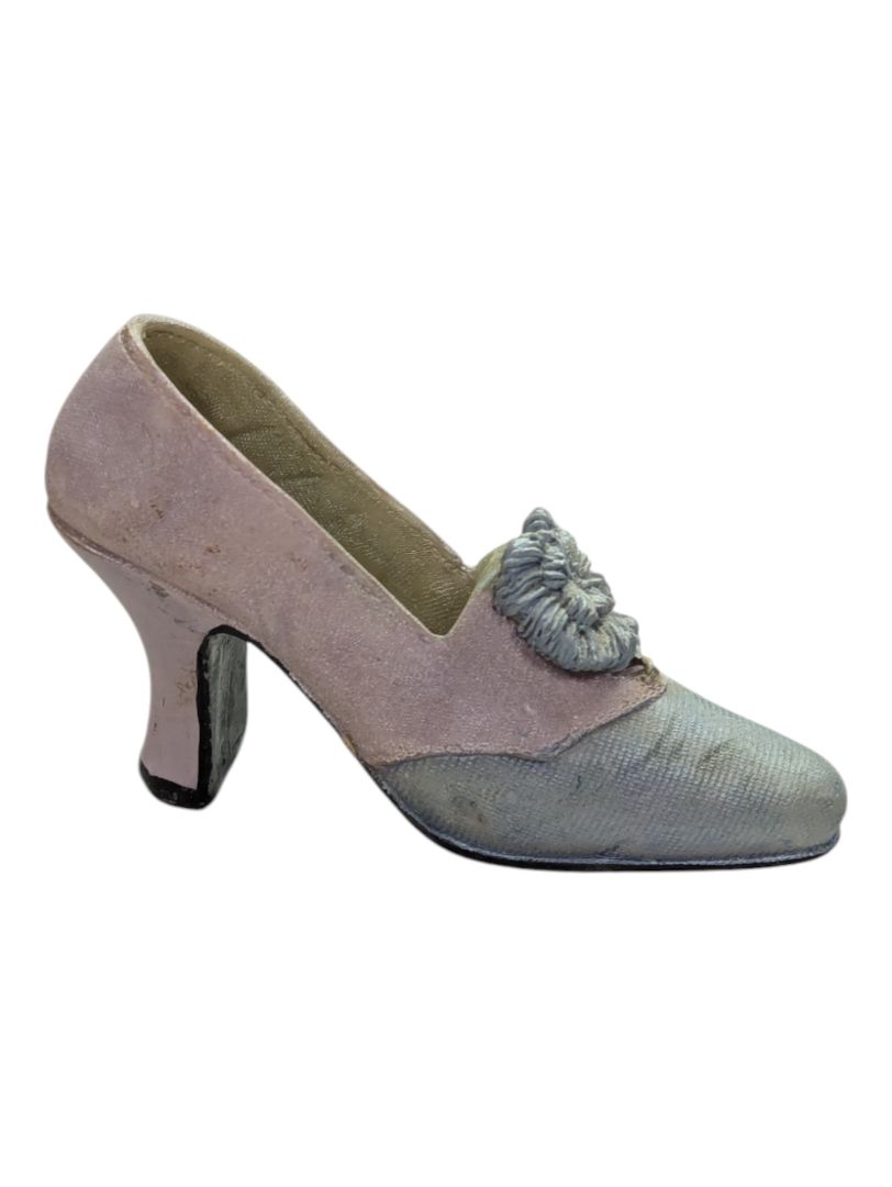 Mini Ceramic Shoe- Purple with Flower