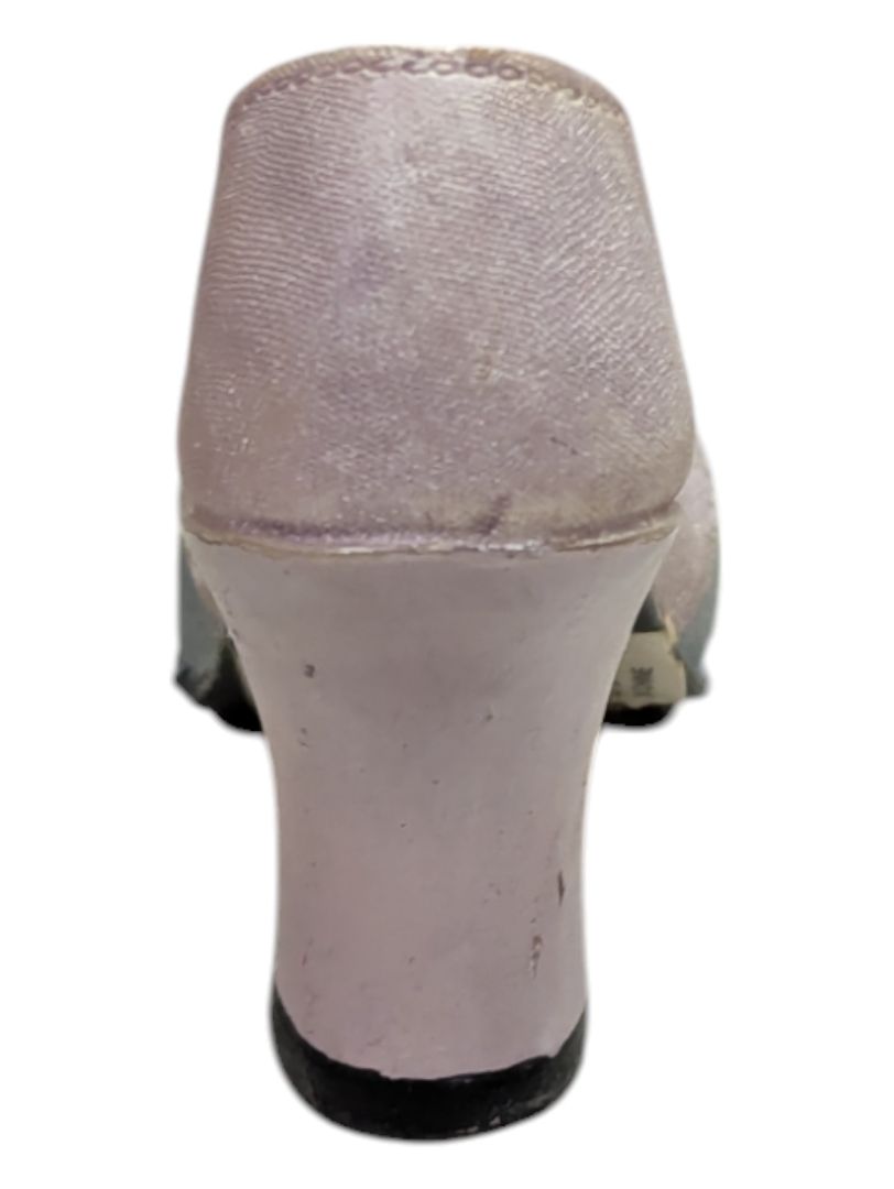 Mini Ceramic Shoe- Purple with Flower